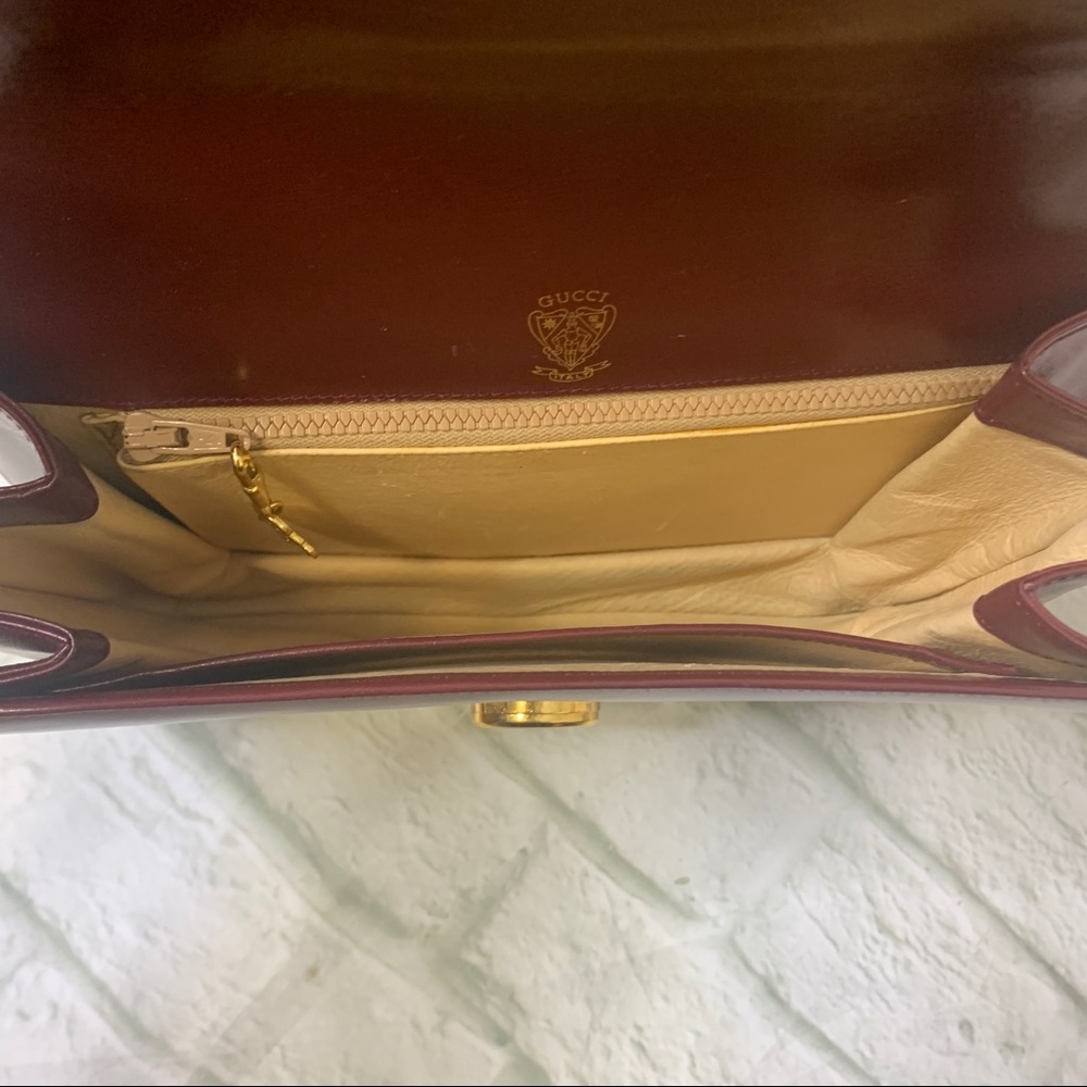 Gucci Vintage top handle leather flap bag - Picture 10 of 16